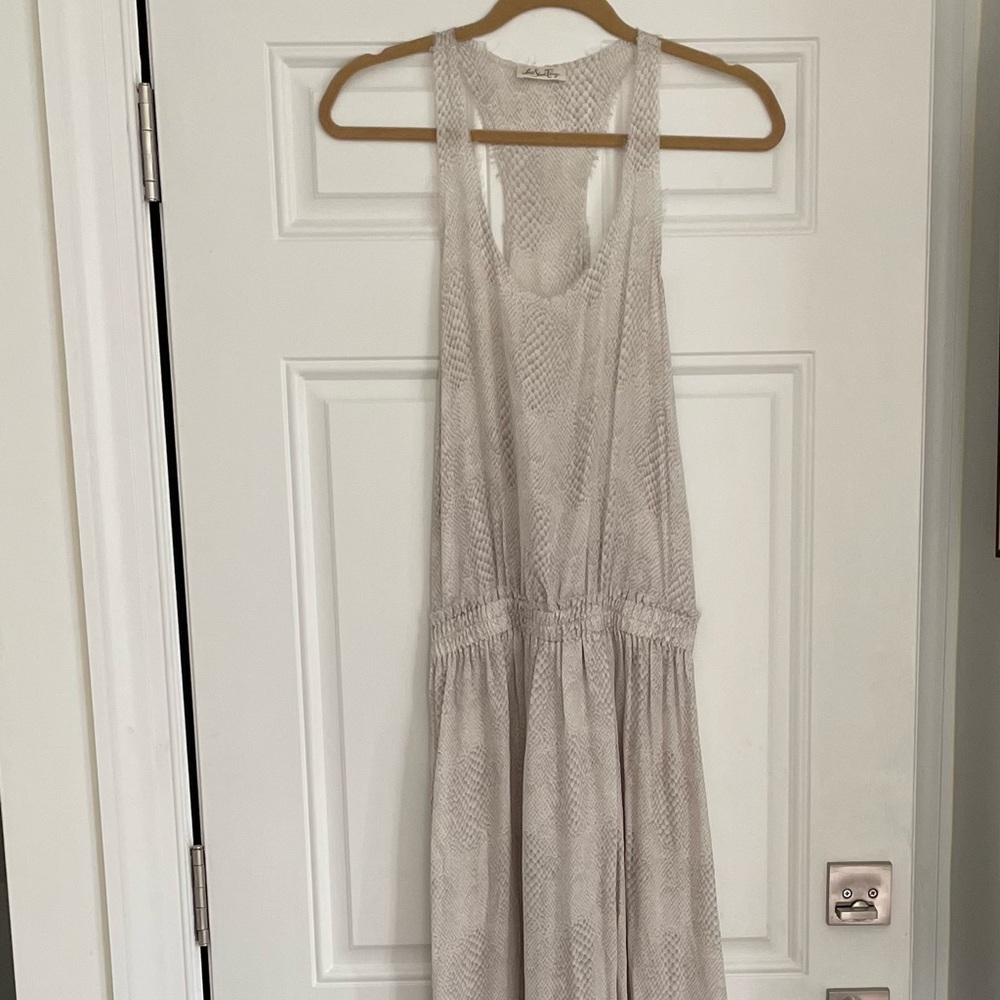 Loveshackfancy Python Print Silk Maxi Dress Size M